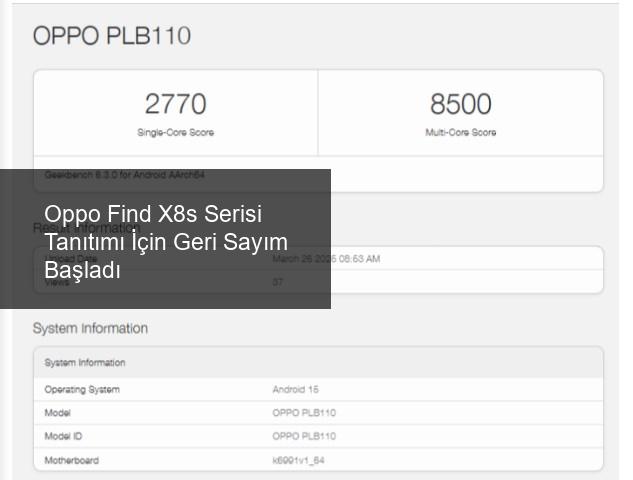 Oppo Find X8s Serisi İçin Geri Sayım Başladı